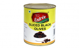 Vishaal Entree Sliced Black Olives   Tin  825 grams